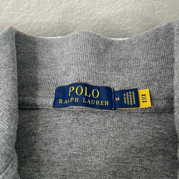 Polo Ralph Lauren Cotton-French Rib Half Zip, Light Gray Medium - Picture 4 of 10